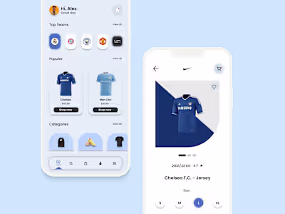 Sportwear Store Mobile App