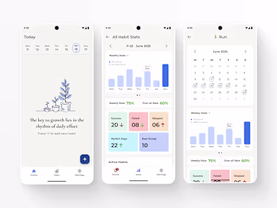 Student Habit Tracker Mobile App Design
