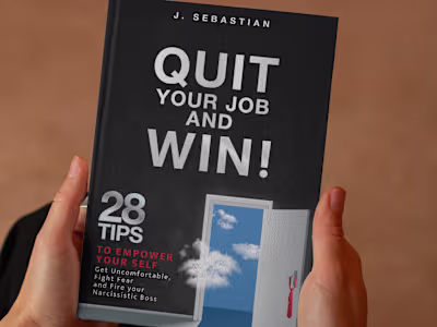 "Quit your job and win" book cover design