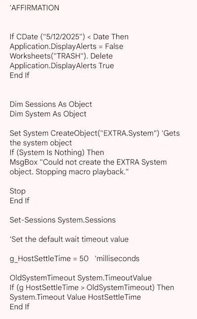 created Macro Excel Automation 