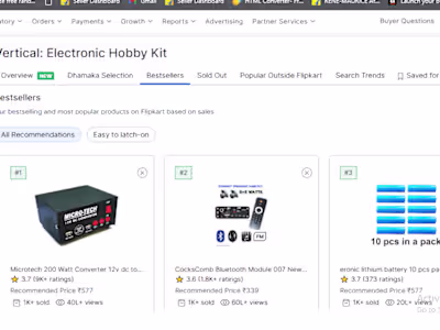 Flipkart seller account