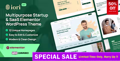 iori - Multipurpose Startup & SaaS Software Technology Elemento…