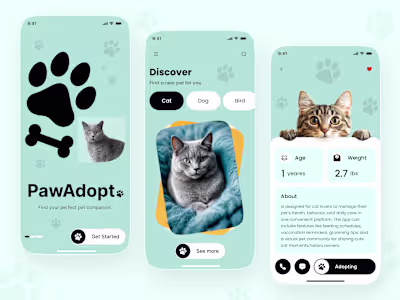Pet Shop Mobile App Design