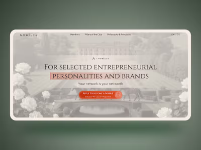 Luxury Private Club Website Design