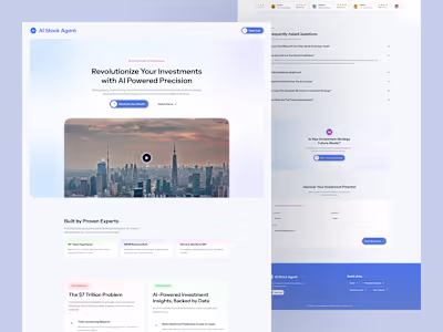 AI Stock Investment Landing Page