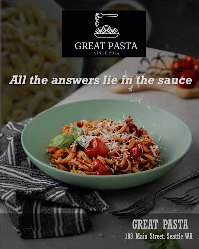 Advertisement poster for a brand