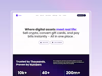 Reedo: Fintech Platform Website Design