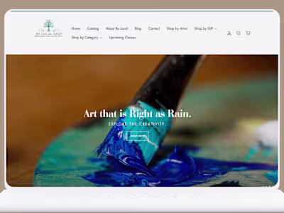 I designed a fully responsive shopify website for ByLocal Brand