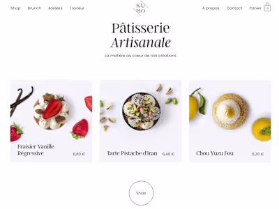 Interactive Website for restaurant KUBO 