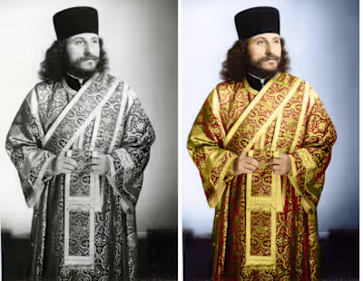 Coloring an old photograph