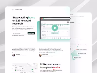 ContentSage – High-converting landing page