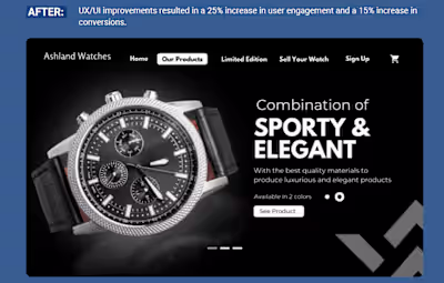 Ashland Watches Ecommerce Website