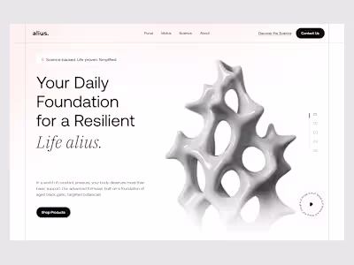 Alius – Wellness & Supplement Brand Landing Page Alius is a ...