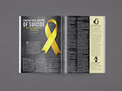 Suicide Awareness Magazine Spread