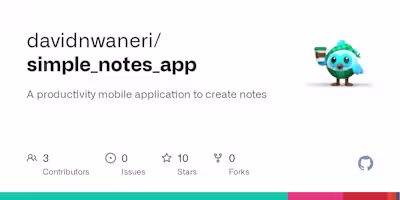 SimpleNotes: Flutter Note-Taking App Development