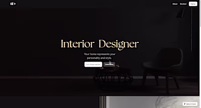A passion project | An Interior Design Website  Built in Framer
