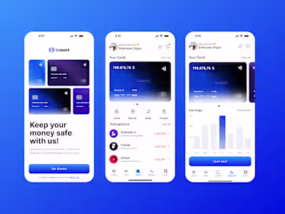 Futuristic Mobile Banking UI/UX Design