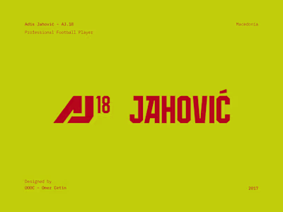 AJ.18 Adis Jahovic Logo Design 