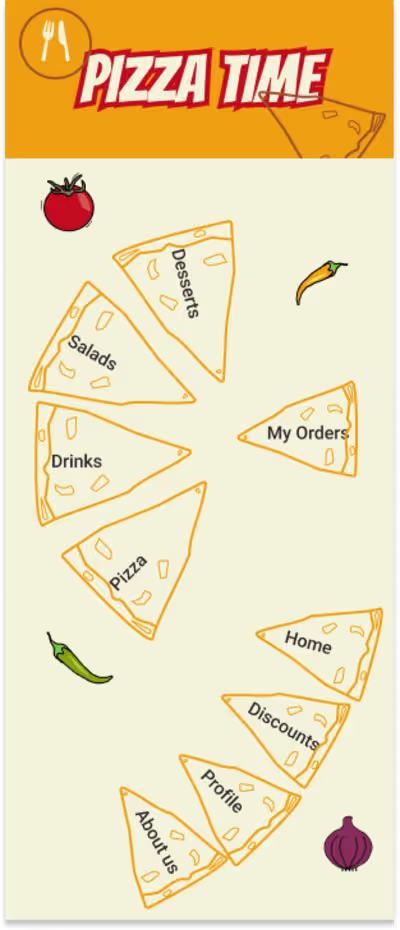 UI of Pizza App