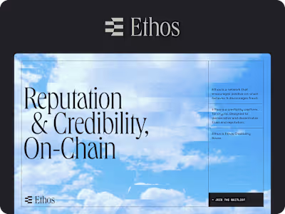 Ethos Network — Web3 Credibility Platform