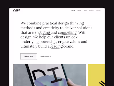Launchtheory - Design Agency Website