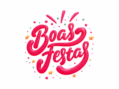 Boas Festas. A 3D lettering piece from my Christmas series.