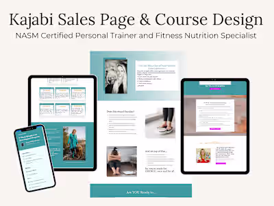 Kajabi Sales Page and Course Design