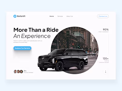 limousine Car Service Website Hero Section Design. #uiuxdesi...