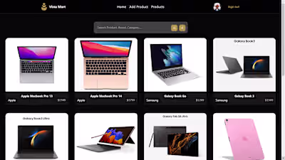 Responsive E-commerce Platform • Vista Mart