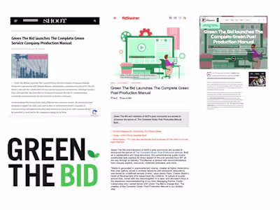 Much of the work at Green The Bid was building the resources...