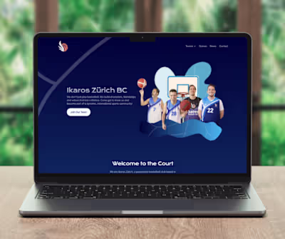 Modern Web Presence for Ikaros Zürich BC