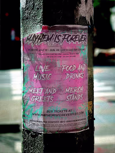 Mayhem is Forever Festival Poster Design