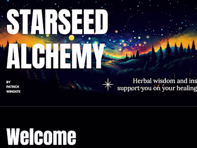 Starseed Alchemy Landing Page Design