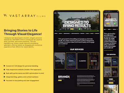 I designed and developed a modern, elegant personal website ...