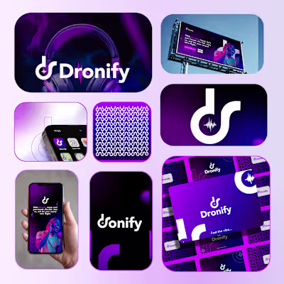 Visual Identity for Dronify _ A modern music streaming app