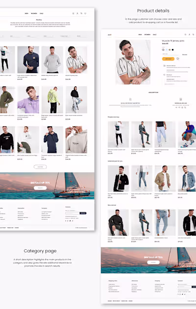  Ecommerce website | UX/UI Design