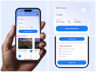 Travel Mobile App UI Design