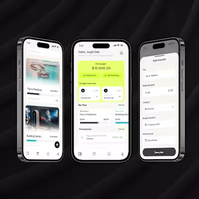 Budget Planner Mobile App Design

