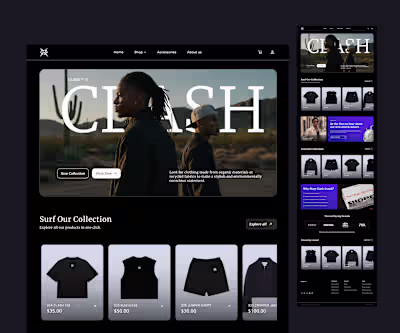 Clash Fashion Website Design