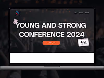 YAS Conference Landing Page :: Behance