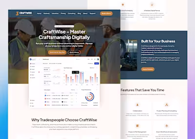 SaaS Landing Page UI Design
A