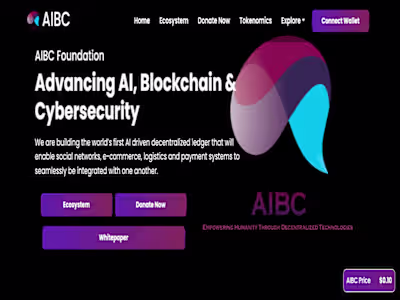 AIBC Foundation Website with blockchain intergation