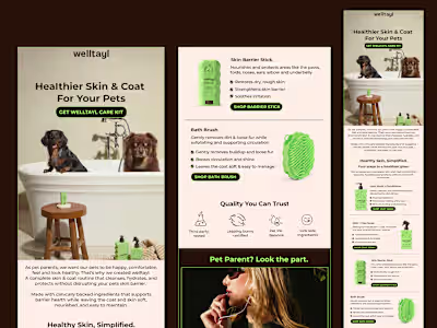 Welcome Email for Welltayl Pet Care