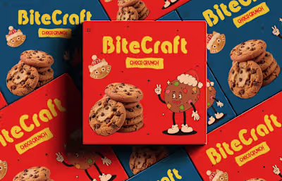 Premium Biscuit Box Mockup.
