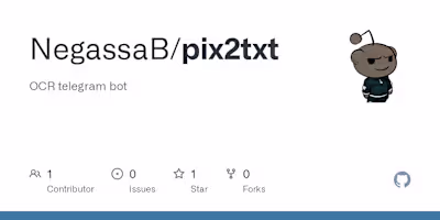 GitHub - NegassaB/pix2txt: OCR telegram bot