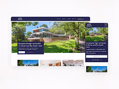 Webflow Website for high-end Home Builders