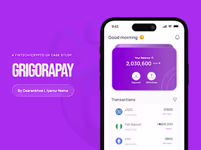 Grigorapay || Fintech & Crypto Case Study
