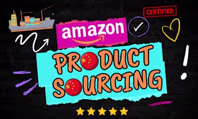 I will be your amazon product sourcing agent sourcing from China