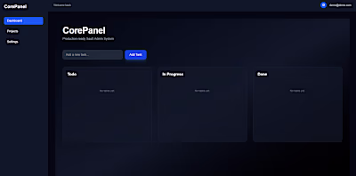 CorePanel is a production-ready SaaS