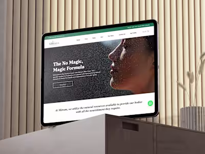 Web Design For Skincare Brand